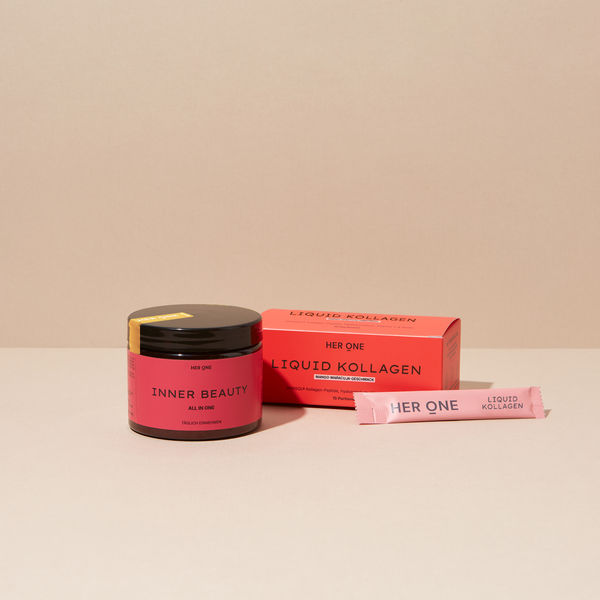 Beauty-Bundle: Inner Beauty und Liquid Kollagen Mango-Maracuja für eine umfassende Hautpflege von innen.