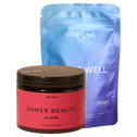 Her One Bundle Inner Beauty Pulver (Dose) und SHAPE WELL Pulver. Unterstützung für Haut und Gewichtsmanagement.