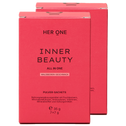 Doppelpack Her One INNER BEAUTY Pulver-Sachets (Waldbeere), All-in-One Nahrungsergänzung.