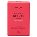 Her One INNER BEAUTY ALL IN ONE Pulver-Sachets (Waldbeere) mit Milchsäurekulturen, Aminosäuren, Vitaminen.