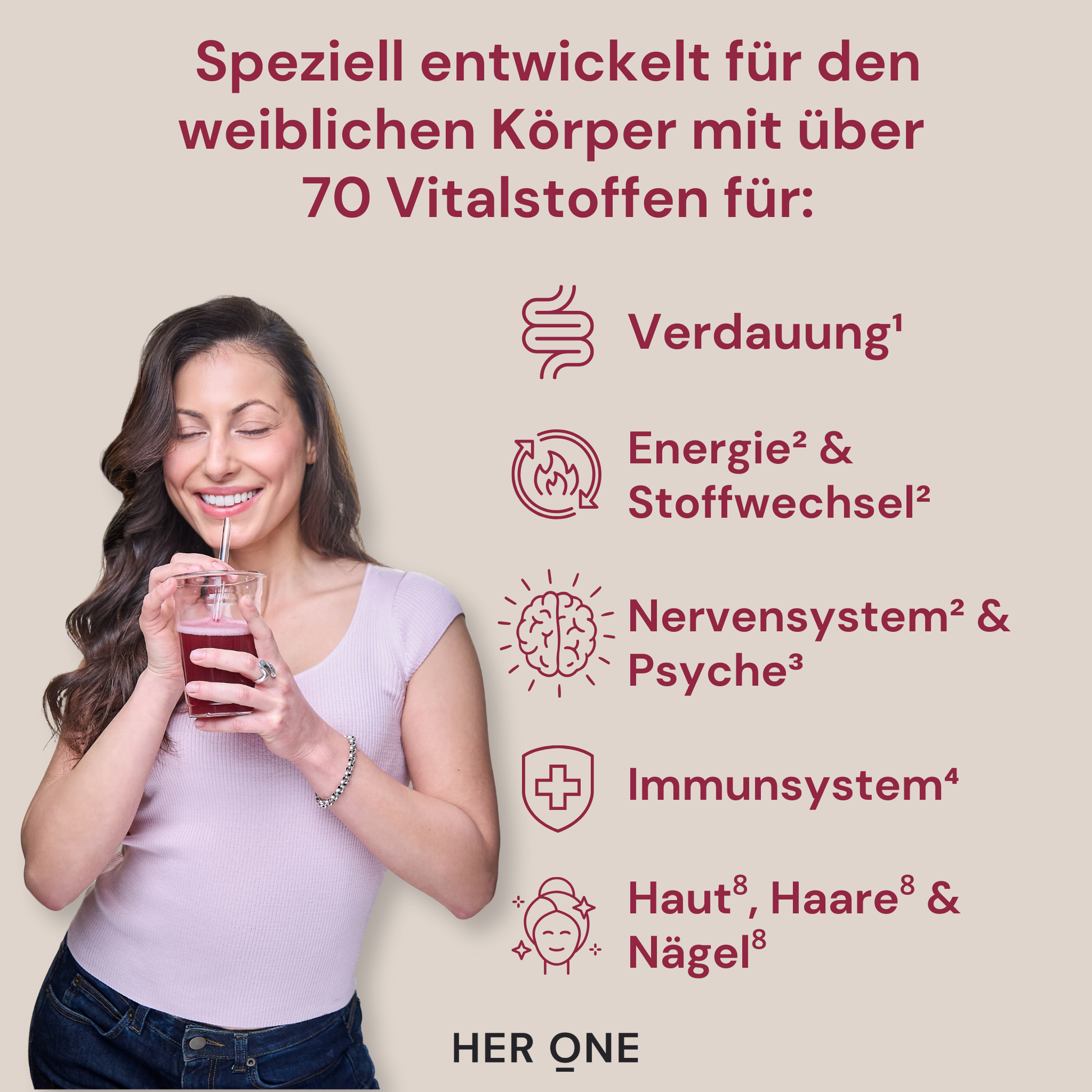 INNER BEAUTY All in One unterstützt Verdauung, Energie, Nervensystem, Immunsystem sowie Haut, Haare und Nägel.