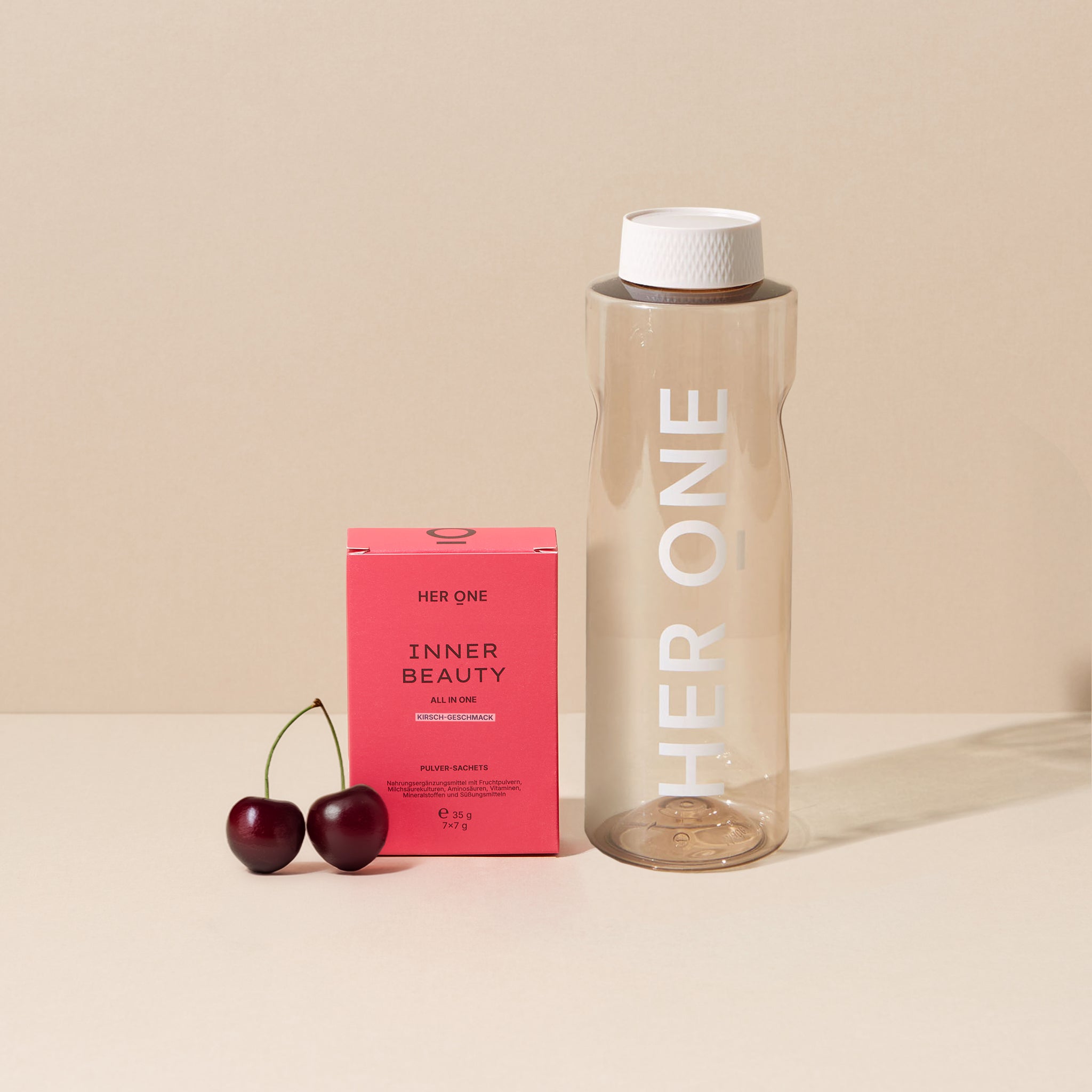 HER ONE Inner Beauty All in One MINIS Kirsche mit Flasche