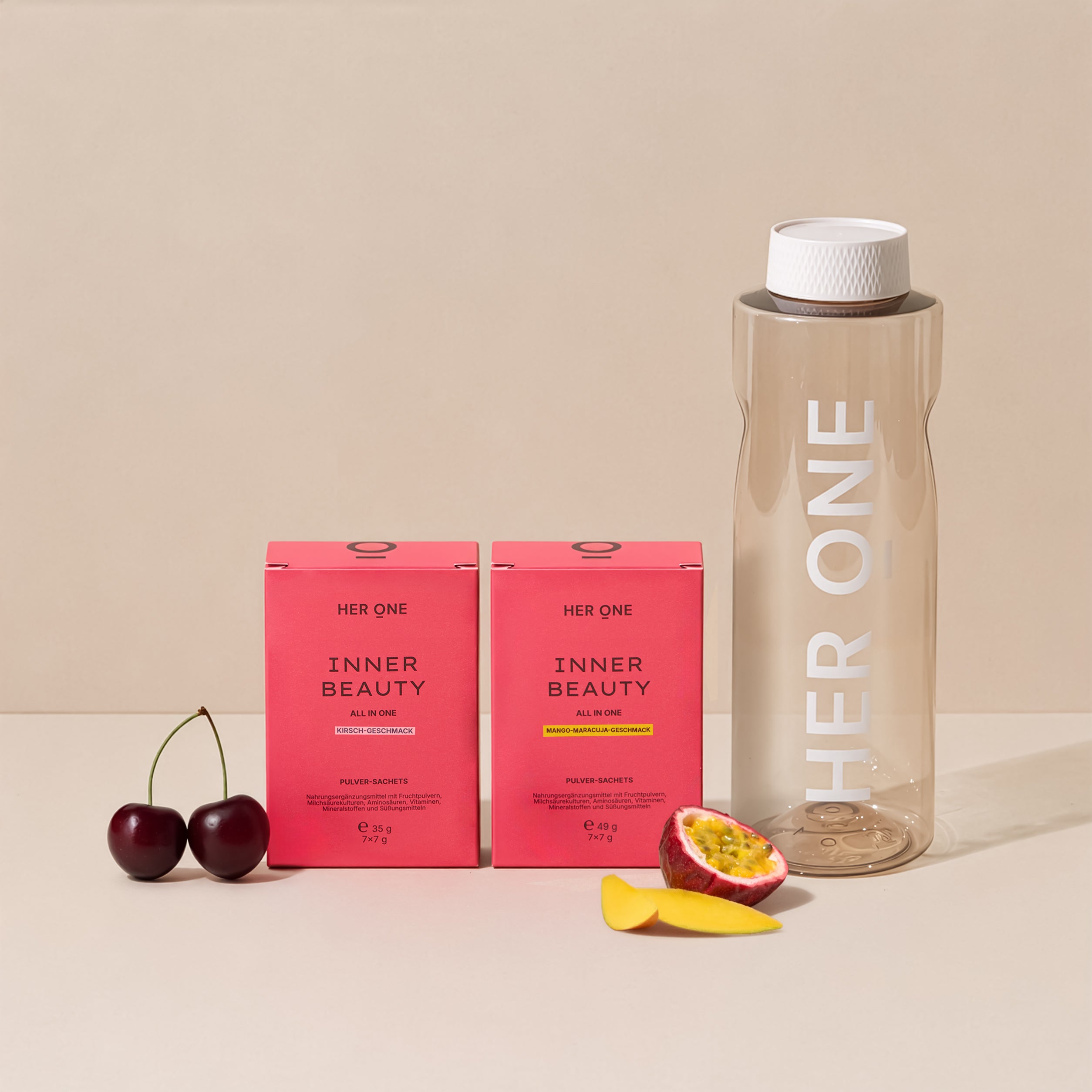 HER ONE Inner Beauty All in One MINIS Kirsche-Mango mit Flasche