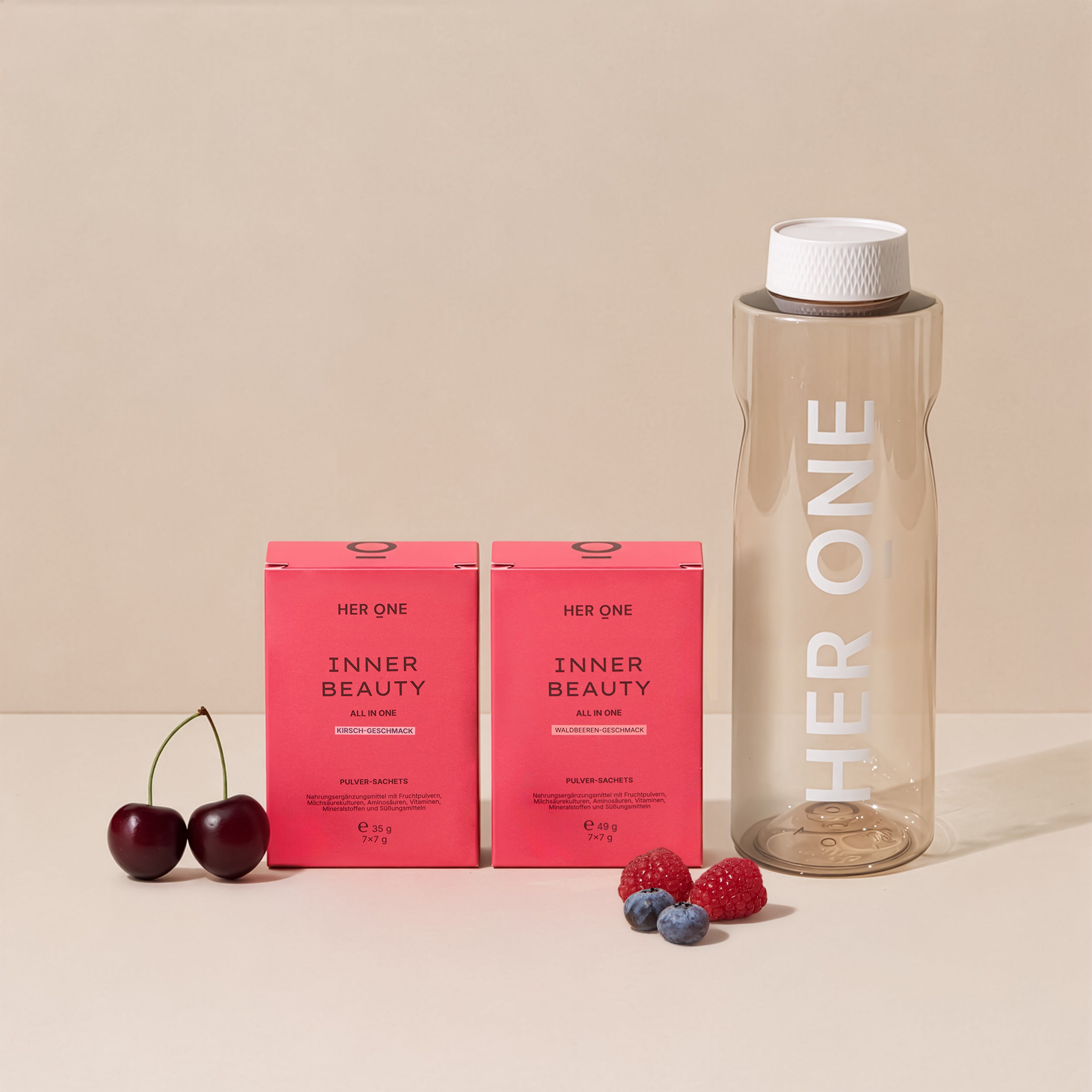 HER ONE Inner Beauty All in One MINIS Kirsche-Waldbeeren mit Flasche