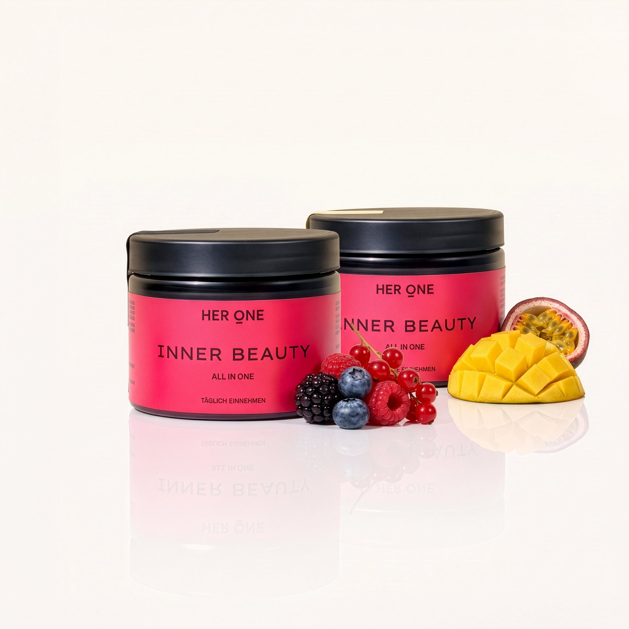 HER ONE Inner Beauty All in One Duo Waldbeeren & Mango-Maracuja.