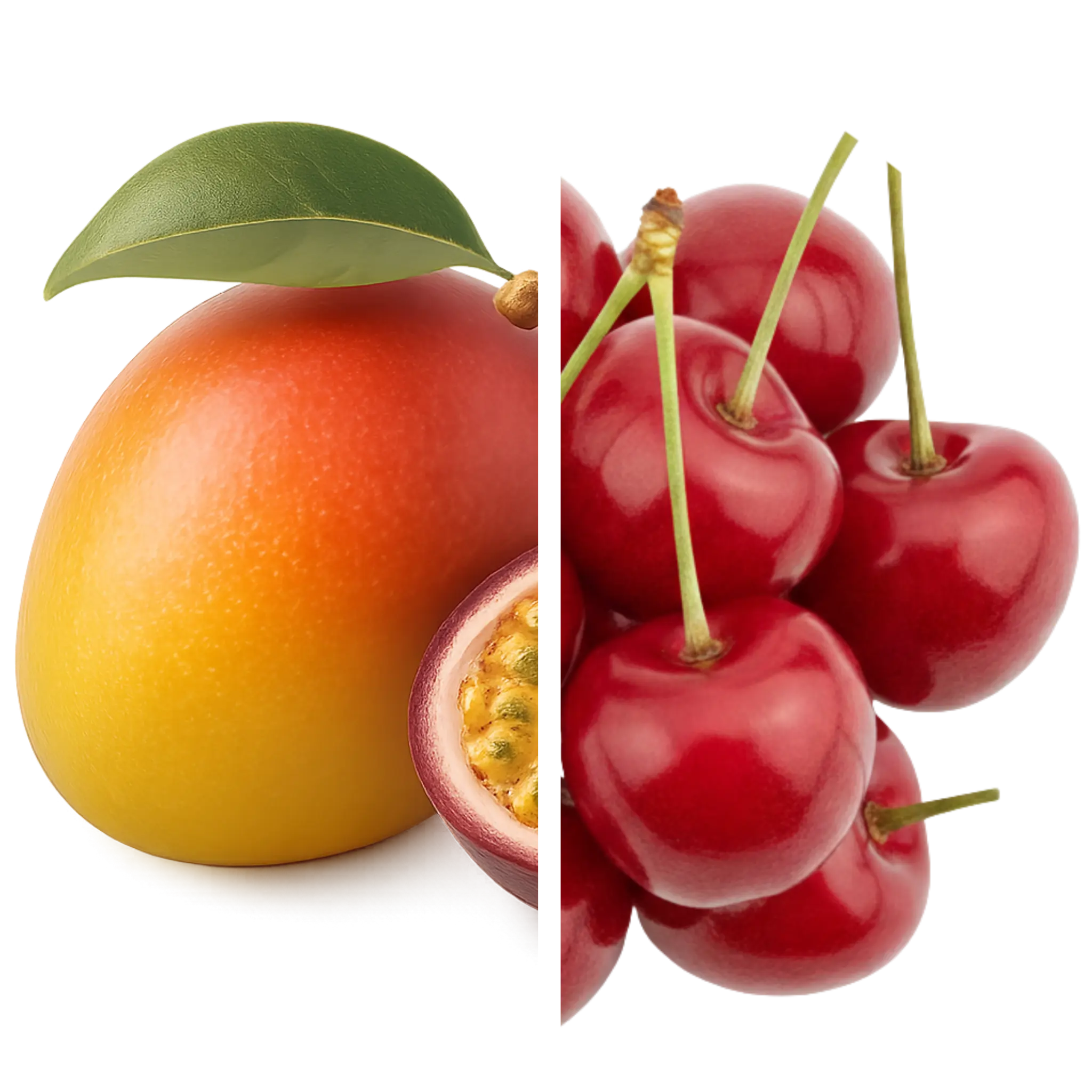 Mix di icone: ciliegia, mango e maracuja