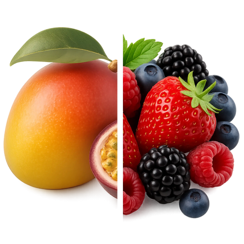 Mixed Forest Berries and Mango-Passion Fruit