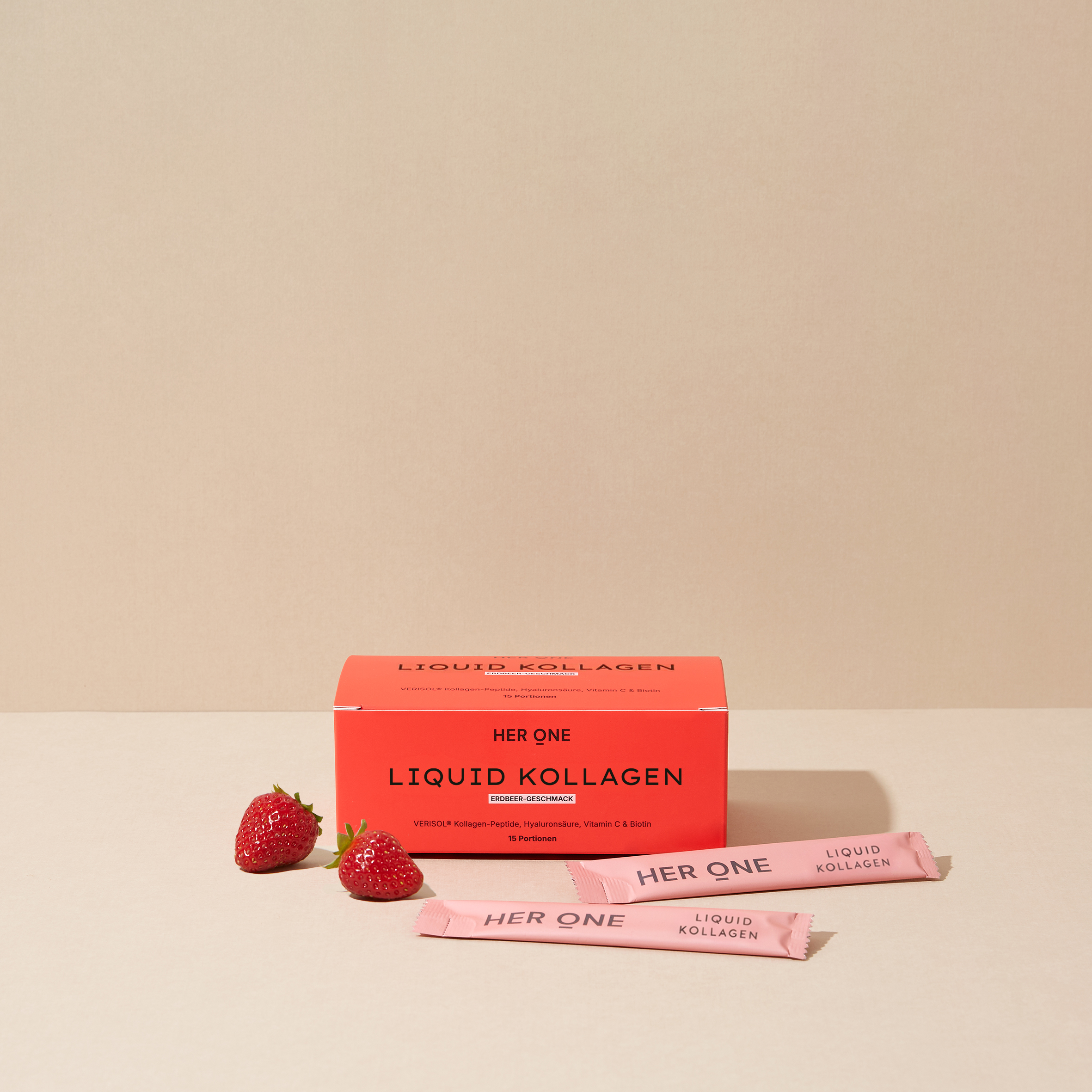 15er Packung Liquid Kollagen Mango-Maracuja mit Biotin und Zink zur täglichen Beauty-Unterstützung von innen.