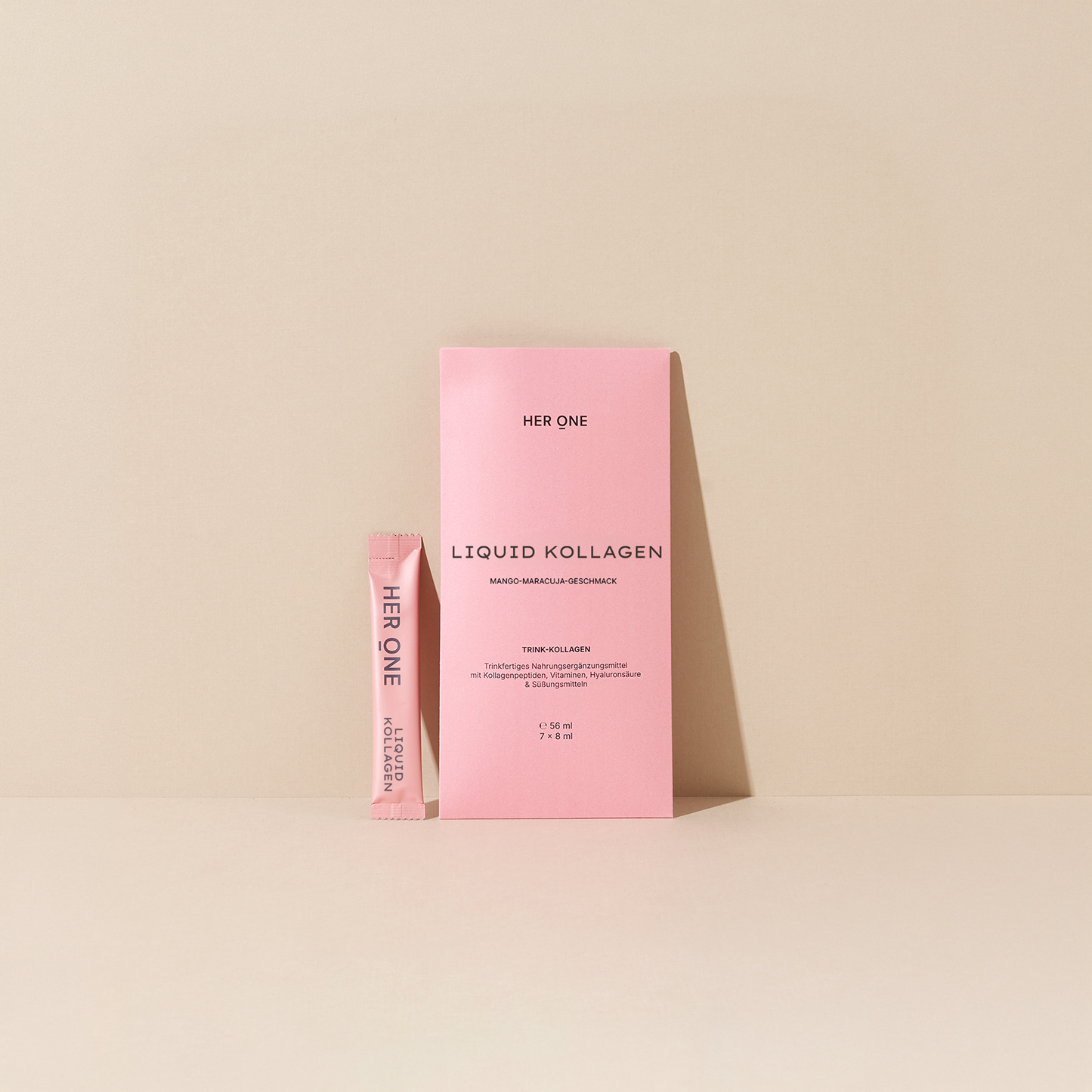 Liquid Kollagen Mini-Set mit Mango-Maracuja-Geschmack – praktische Wochenkur zur Unterstützung der Hautelastizität.