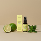 SLEEP WELL mit Limette und Minze auf beigem Hintergrund