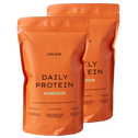 Double pack Her One DAILY PROTEIN (vanilla), daily plant-based protein powder for muscle maintenance.