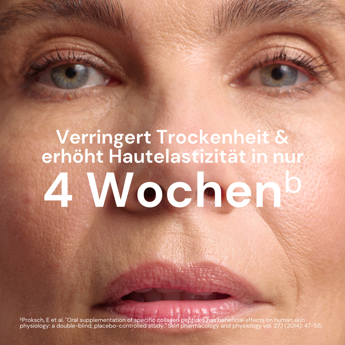 BEAUTY COLLAGEN from HER ONE reduces dryness & increases skin elasticity in just 4 weeksᵇ