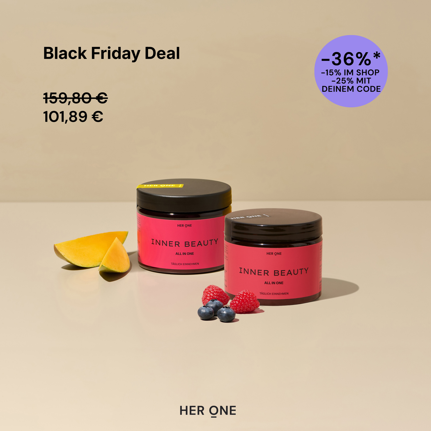 INNER BEAUTY All in One DUO (wild berries & mango-passion fruit)