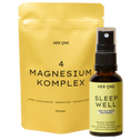 Her One Bundle Magnesium Complex Capsules & Sleep Well Spray. Soutien pour les nerfs, les muscles et le sommeil.