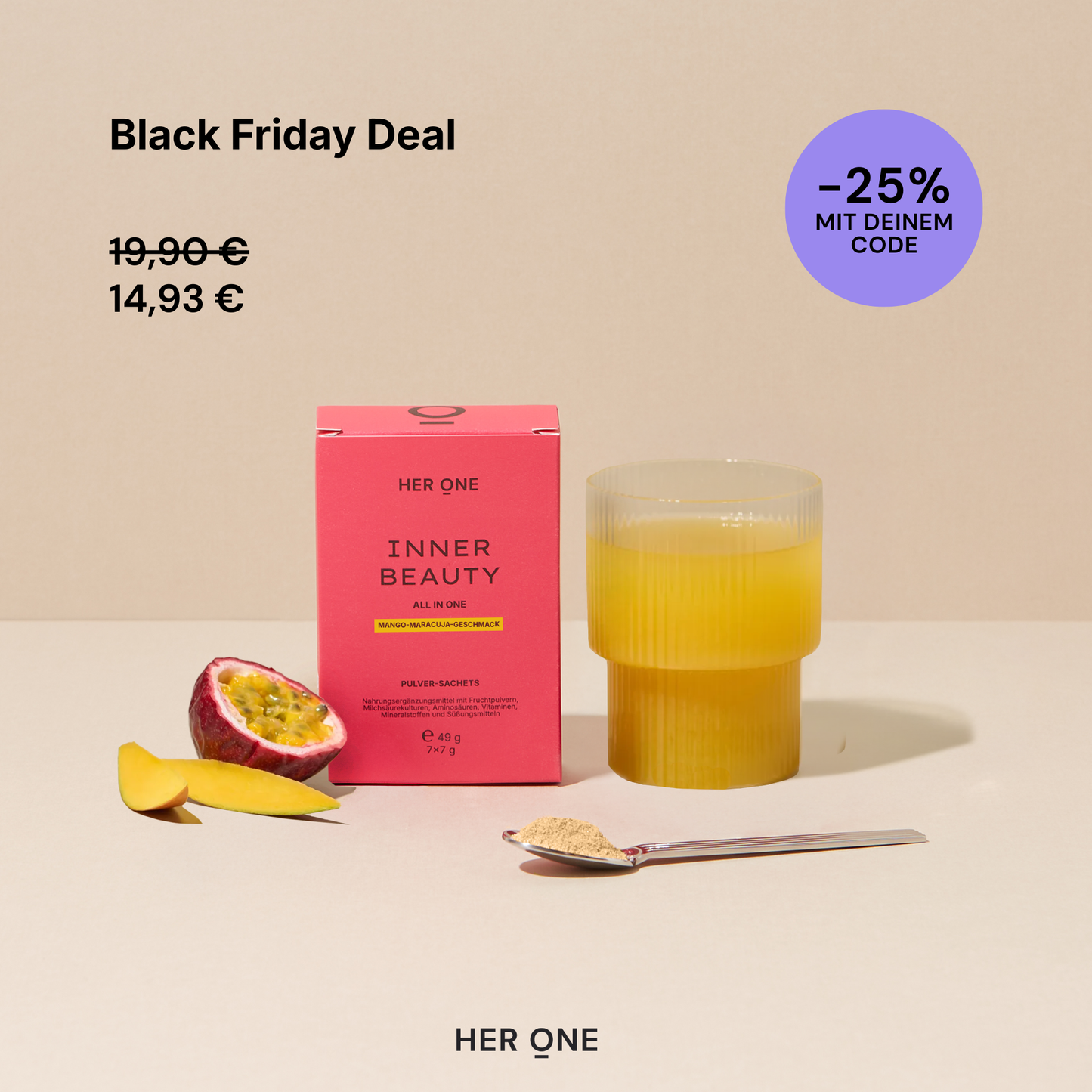 INNER BEAUTY All in One saveur mangue-fruit de la passion MINIS