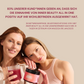 Deux femmes tiennent une boisson et un produit portant l'inscriptionInner Beauty" devant un fond beige.