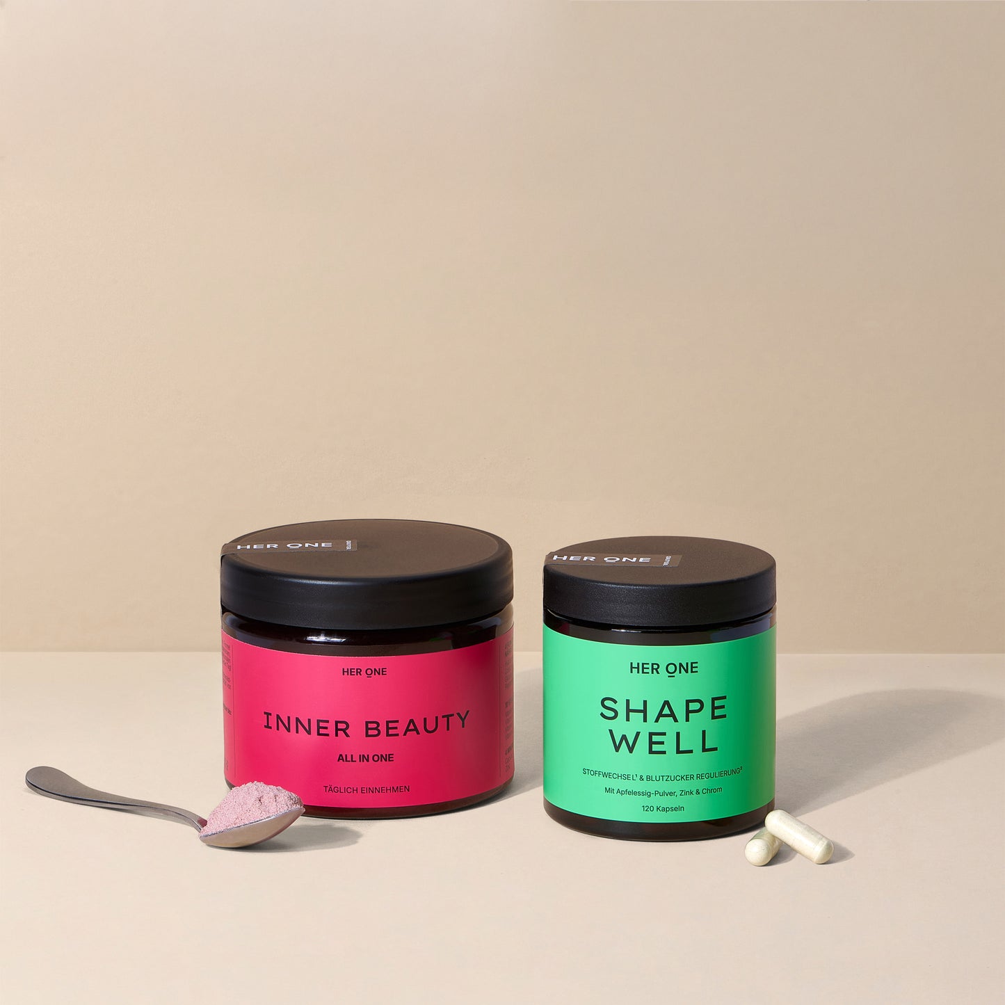 SHAPE WELL il metabolismo e la glicemia, INNER BEAUTY per la pelle, l'energia e l'apporto di sostanze nutritive