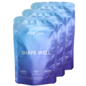 Confezione da tre di Her One SHAPE WELL in polvere con glucomannano e cromo. Sostiene il peso e la glicemia.