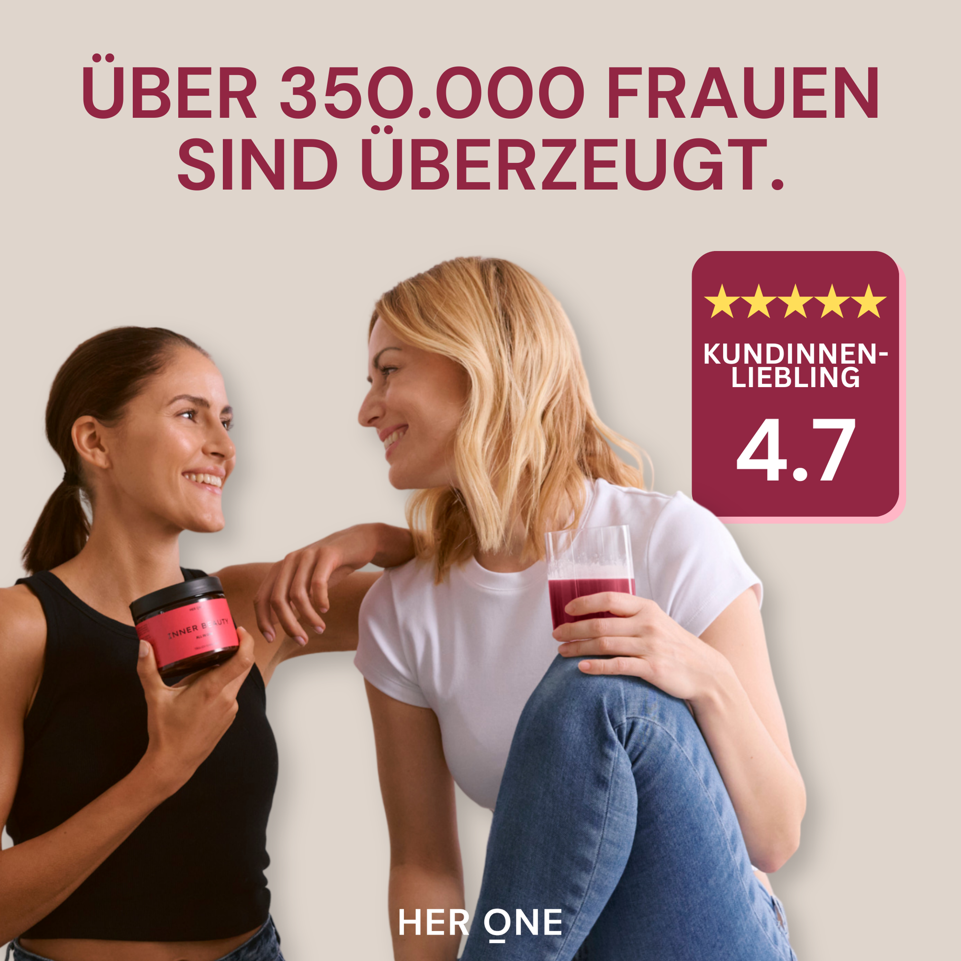 Oltre 350.000 clienti utilizzano INNER BEAUTY in One, valutato con 4,7 stelle su 5.